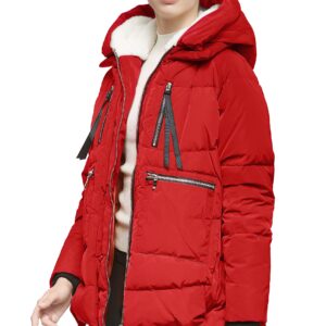 Orolay Women's Thickened Down Jacket Red Small