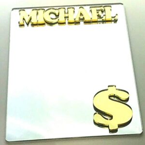 Money Dollar Sign Locker Mirror Personalized Back to School Magnetic Custom Locker Decor Cheerful Personalized Inside of Locker Organizer Accessory, Refrigerator Magnet, Quality and Fun in One!