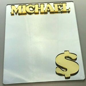 Money Dollar Sign Locker Mirror Personalized Back to School Magnetic Custom Locker Decor Cheerful Personalized Inside of Locker Organizer Accessory, Refrigerator Magnet, Quality and Fun in One!