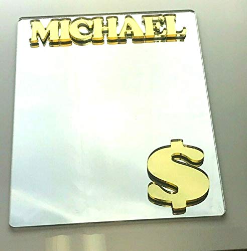 Money Dollar Sign Locker Mirror Personalized Back to School Magnetic Custom Locker Decor Cheerful Personalized Inside of Locker Organizer Accessory, Refrigerator Magnet, Quality and Fun in One!