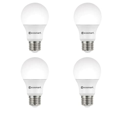 EcoSmart 40-Watt Equivalent A19 Dimmable Energy Star LED Light Bulb Bright White (4-Pack)