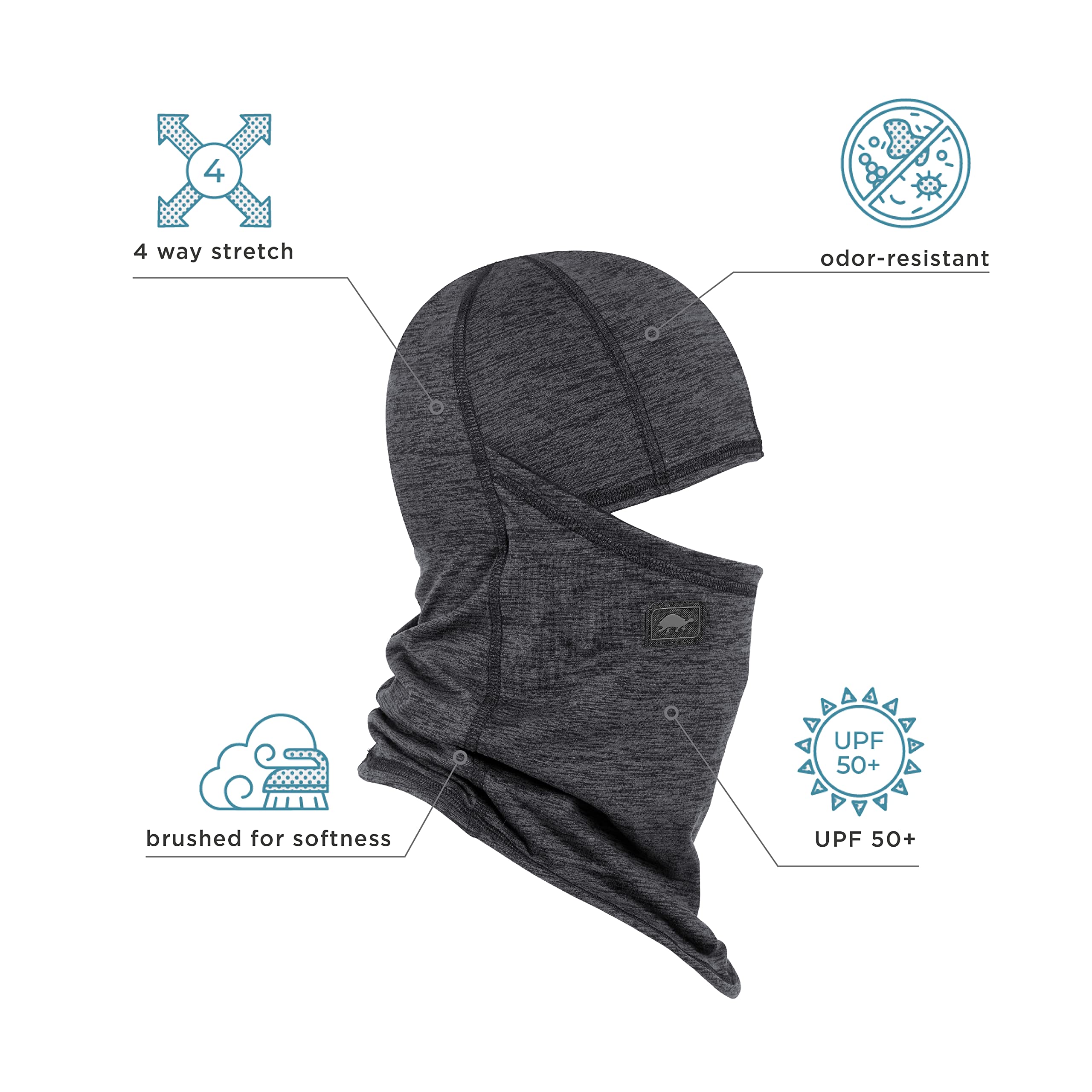 Turtle Fur Stria Quantum Balaclava Face Mask Hood Neck Warmer, Eclipse