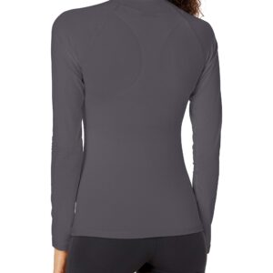 ASICS Spin Serve Volleyball Jersey Long Sleeve, Team Steel Grey, x Large