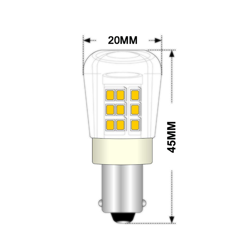 JOMITOP BA15D Two Contact LED Bulb S8 Bayonet Base 1076 1142 1176 Non-Dimmable 3W Waterproof AC12V/DC 10-24V Pack of 4