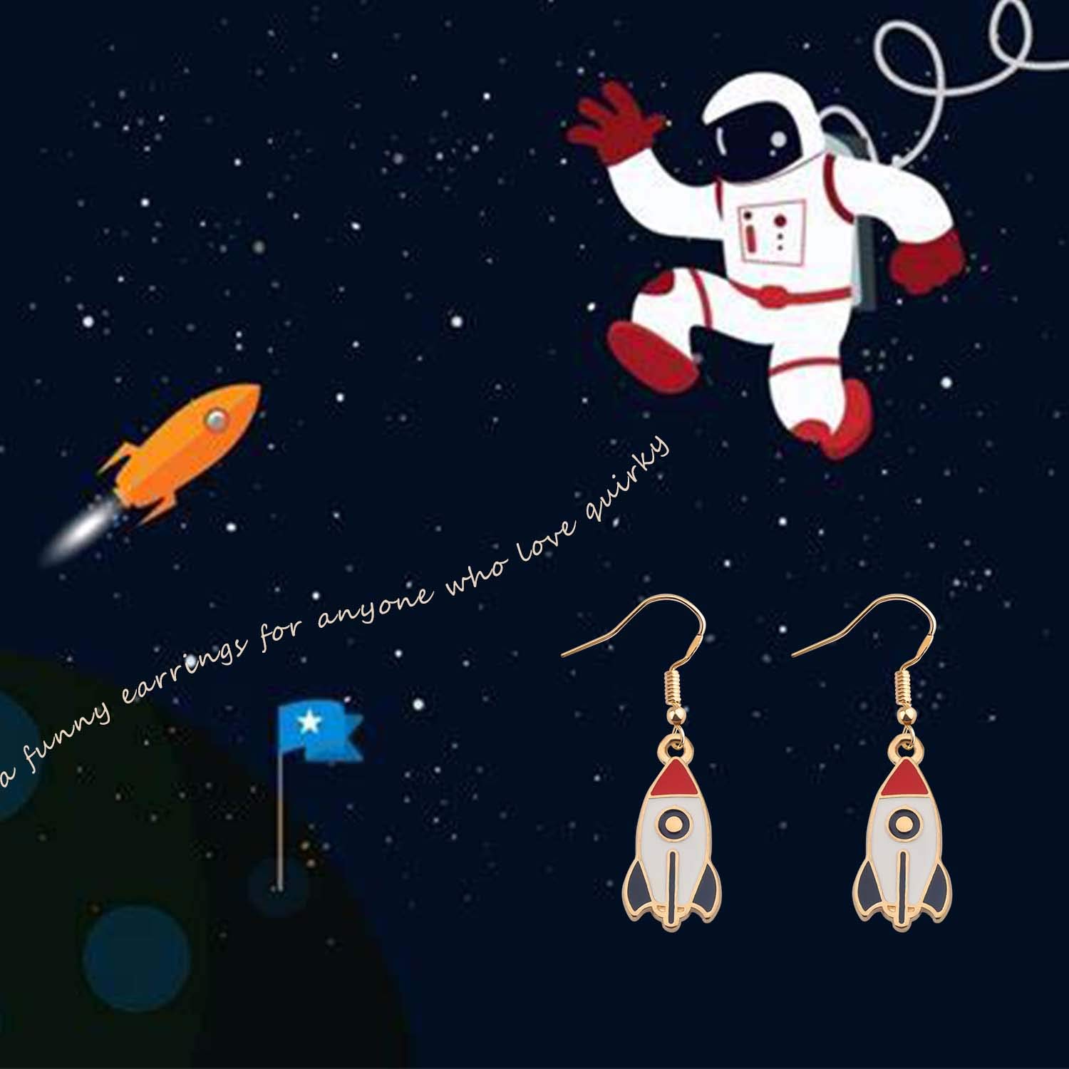 TIIMG ROCKET EARRINGS (rocket earring)