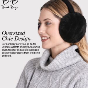 Brook + Bay Fleece Ear Muffs - Cozy & Foldable Earmuffs - Winter Ear Warmers for Women - Soft & Warm Ear Muffs for Women