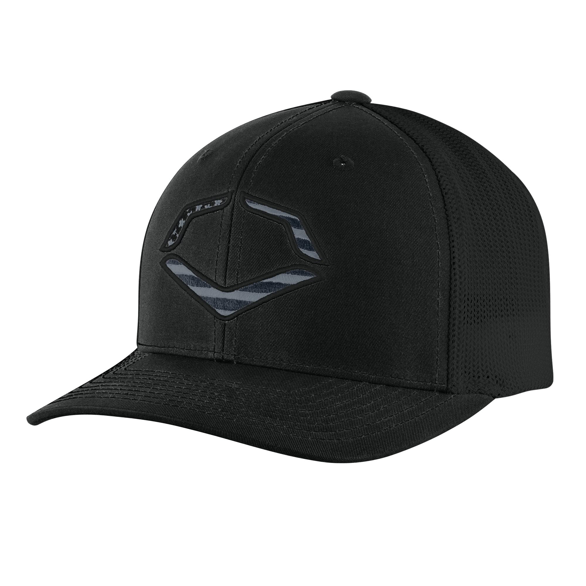 EvoShield unisex adult Usa Hat, Black, Large-X-Large