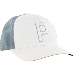 Puma Golf 2020 Men's Trucker P Hat (Men's, Bright White,One Size)