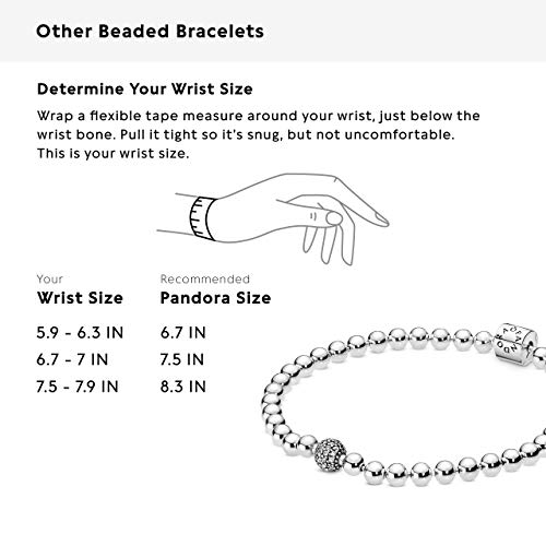 PANDORA Beads & Pave, Clear Cz