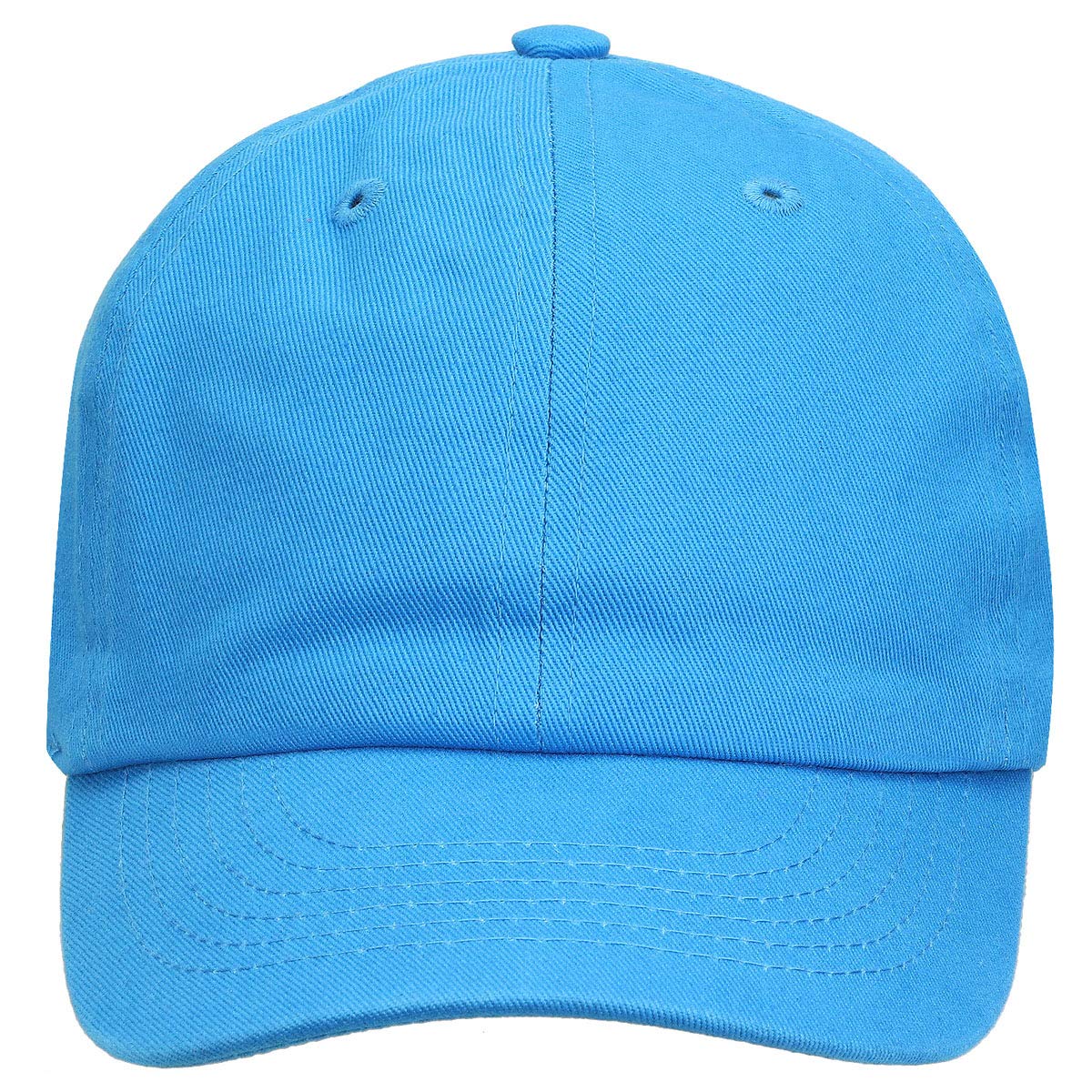 Kids Boy Girl Baseball Cap Hat Washed Low Profile 100% Cotton Soft Lightweight Adjustable Size (6-9 years, Turquoise)