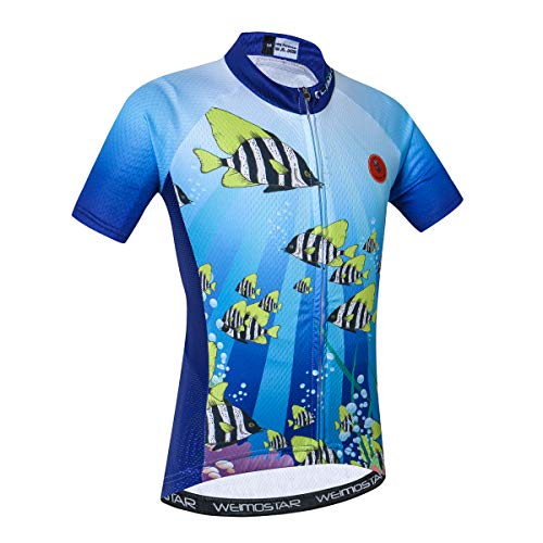 Kid Children Boys' Girls' Short Sleeve Cycling Jersey for Youth