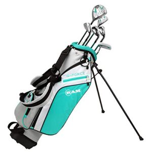 ram golf junior g-force girls golf clubs set with bag age 7-9 lefty