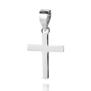 aeravida minimalist christian cross pendant in .925 sterling silver | unisex cross shaped pendant | religious pendant | fashion jewelry