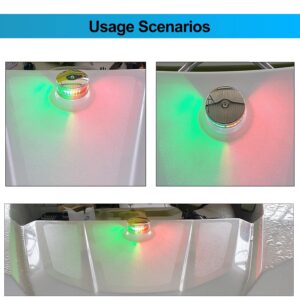 Young Marine 2-NM Deck Mount, Stainless Steel, Bi-Color Bow Light Red and Green LED for Boat Pontoon Yacht Skeeter, DC 10-30V