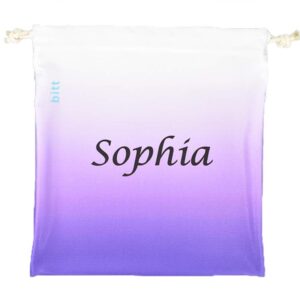 Bitt Sportswear Personalized Gymnastics Grip Bag - Ombre Colors, Customized Bag with Crystals Option (Purple Ombre)