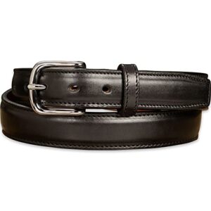 bullhide belts mens leather belt for casual dress, 1.25" wide, black, 38 inches