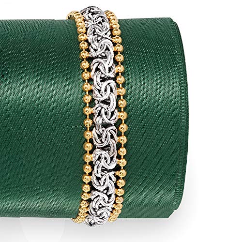 Ross-Simons Byzantine Beaded-Edge Bracelet