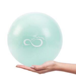 live infinitely pilates ball 9 inch with pump | small yoga balls with digital workout ebook | mini stability ball for pilates, barre, yoga & home exercise (mint)