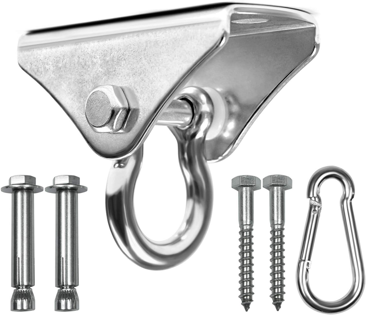 Yes4All 1000 LB Punching Heavy Bag Hanger, Steel Heavy Duty Swing Hanger Bolts for Wood and Concrete - 180° Swing