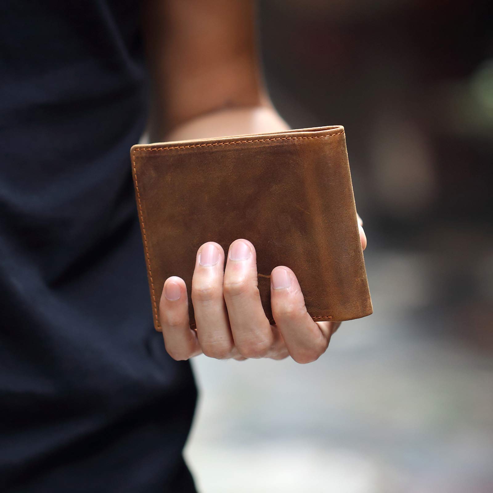 Men's Wallets - Engraved Leather Men Wallet - Personalized Unique Gift For Boyfriend Or Husband As Anniversary, Birthday, Valentine's, Christmas Day, Graduation and Father's Day Gift