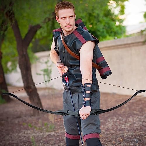 TOPARCHERY Archery 57" Takedown Youth Recurve Bow Hunting Black Long Bow for Beginner Teenagers Right Left Hand Black - Draw Weight 20lbs 30lbs (20)