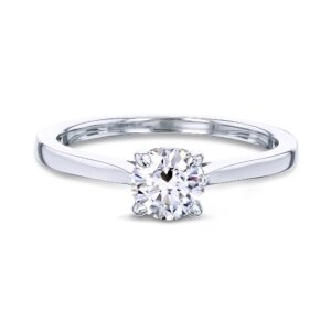 kobelli 1/2ct round diamond solitaire ring - white-gold / 6.5