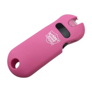 Streetwise Smart 24,000,000 Stun Gun Keychain Rechargeable with LED Flashlight - Personal Defense Equipment - Protection Keychain - Pink