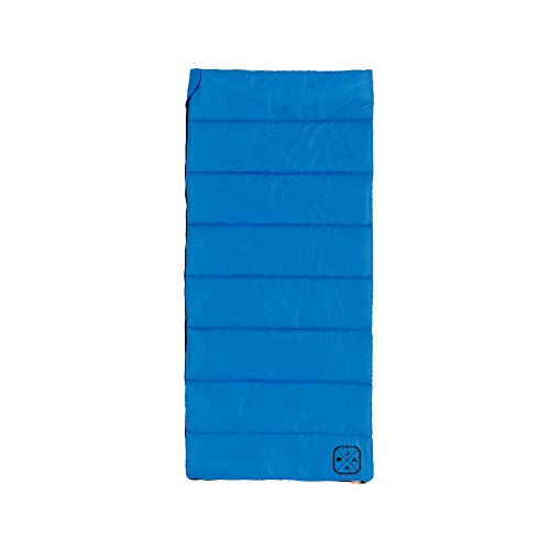 Core Youth Indoor/Outdoor Sleeping Bag - Great for Kids, Boys, Girls - Ultralight and Compact Perfect for Backpacking, Hiking, Camping, and Sleepovers (Blue)