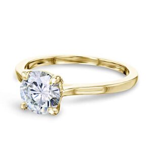 Kobelli 1ct Round Forever One Moissanite Solitaire Ring - yellow-gold / 5.5