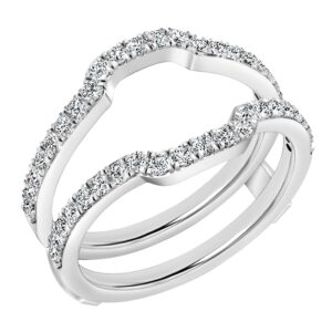 Dazzlingrock Collection Cubic Zirconia Wedding Band Enhancer Guard Ring for Women (0.50 ctw, Color White, Clarity Clean) in 925 Sterling Silver Size 7.5