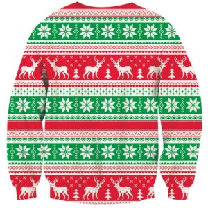 RAISEVERN Ugly Christmas Sweater for Men Women Funny Xmas Alpaca Scarf Sweatshirt Holiday Festive Long Sleeve Winter Llama Pullover Snowflake Top