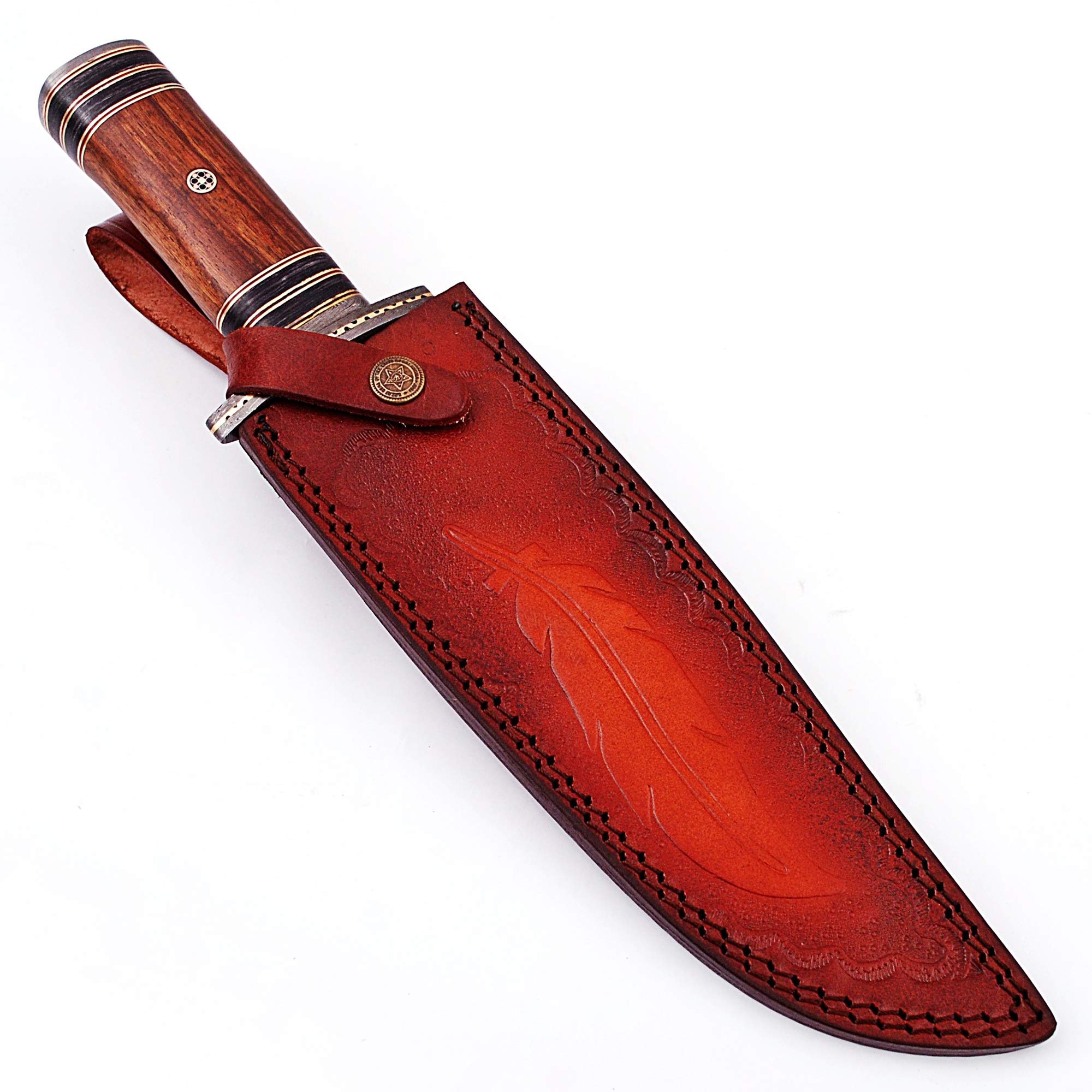 Hunt For Life Ruffian Outlaw Damascus Steel Hunting Knife