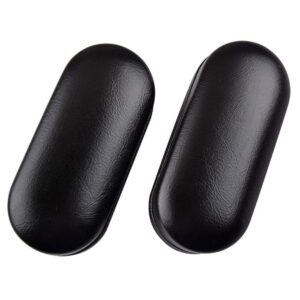 Dual Glasses Case for Two Frames - Classic Clamshell 2 Eyeglasses Case - Built-in Mirror (Black)