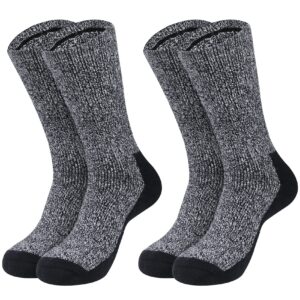 loritta 2 pack merino mens wool socks, winter warm thermal socks for men cold weather