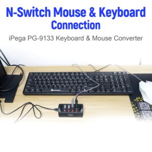 Mcbazel PG-9133 Wired Keyboard & Mouse Converter Gaming Adapter for NS Switch PS4 Xbox One Console