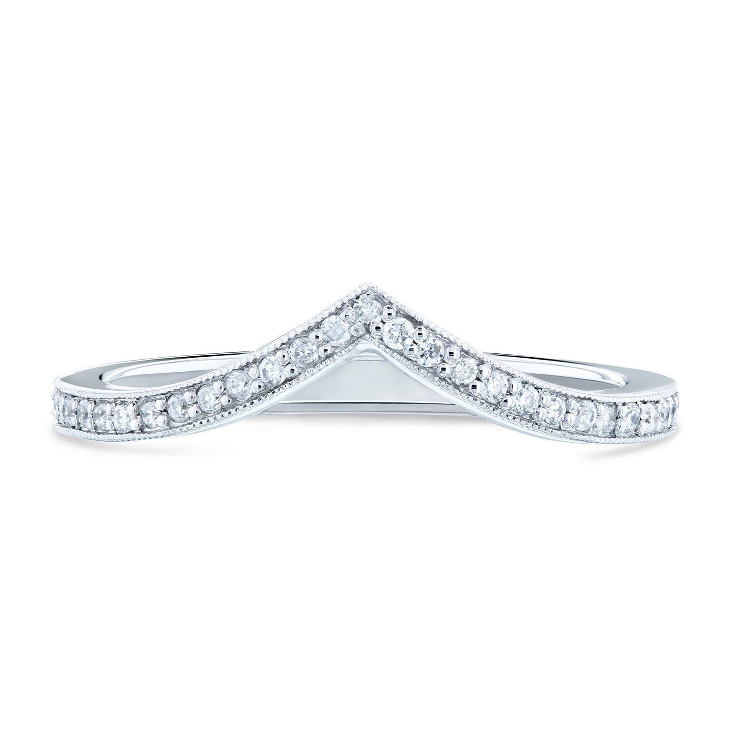 Kobelli V-Shaped Diamond Band - white-gold / 6.5