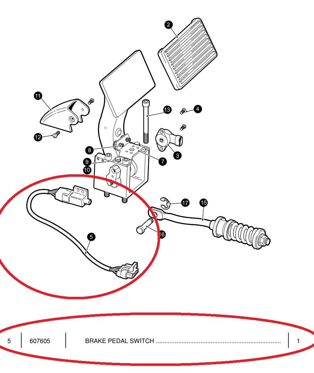 A.A Accelerator and Brake Pedal Switch for EZGO RXV Golf Cart 607605, 610668, 606711