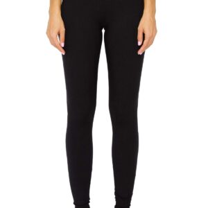 Leggings Depot Womens ActiveFlex 5" Waistband High Waisted Active Leggings Pants (Black, Small)