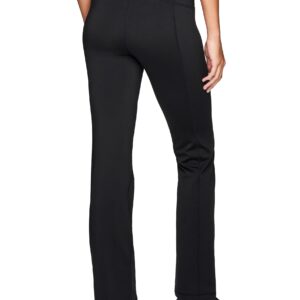 RBX Active Women's Fleece Lined Flared Athletic Boot Cut Yoga Pants with Pocket Black L