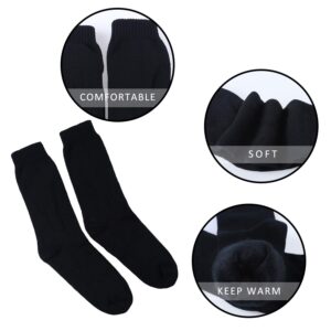 Thermal Socks for Men, Winter Warm Socks Mens for Cold Weather Extreme Temperatures,A-black (6 Pairs)