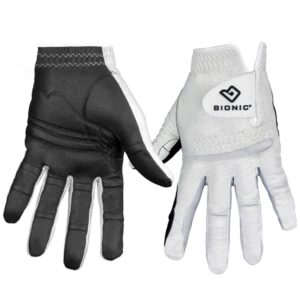 bionic men's relaxgrip 2.0 golf glove (cadet large, left)