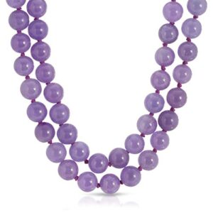 regalia by ulti ramos 14k yellow gold double strand genuine jade necklace in lavender color (20)