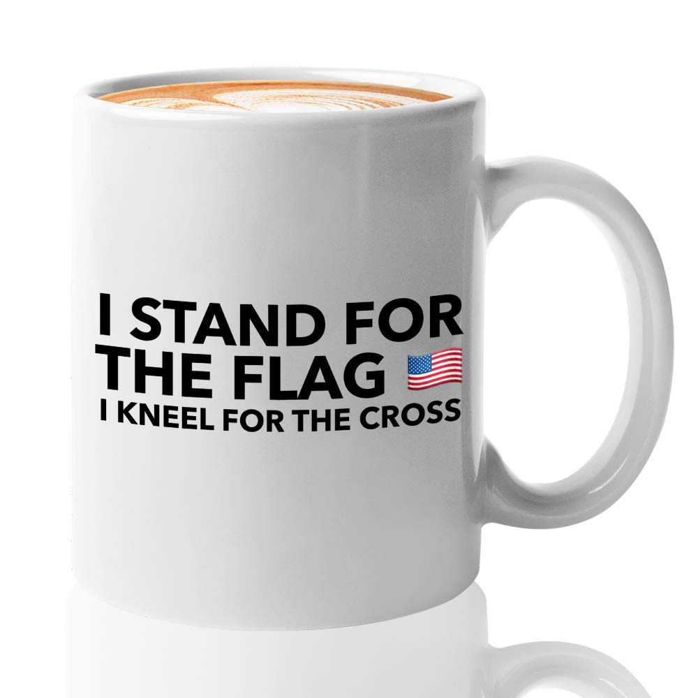 Army Coffee Mug - I Stand For The Flag I Kneel - US Army Sweatshirt Military Soldier Air Force Boot Camp Combat War Veteran Navy Marine Corps 11 Oz