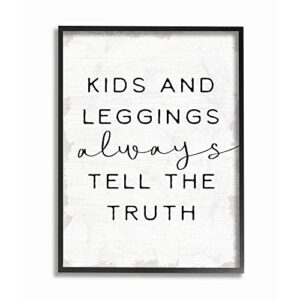 Stupell Industries Tell The Truth Funny Family Word, Design by Artist Daphne Polselli Wall Art, 24 x 1.5 x 30, Black Framed