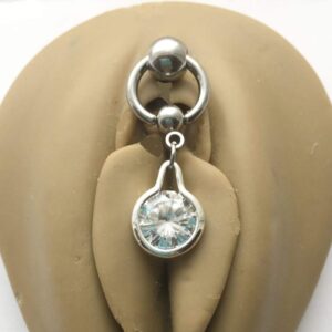 Gorgeous Dangle Gem VCH Heavy Ball Piercing Barbell for Extra Pressure.