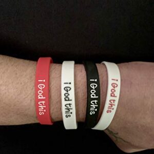 Klever Media Corp. faith inspired i God this bracelet, spiritual wristband part of the i-Godit collection (black with white lettering)