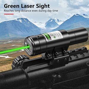 MidTen Riflescope Combo 4-12x50EG Dual Illuminated Optics & IIIA/2MW Laser Sight & 4 Holographic Reticle Red/Green Dot Sight & 20mm Scope Mount