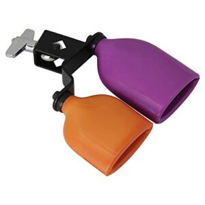 mowind bicolor cowbell for drum set high and low tones double mounted bell kit percussion instruments medium size