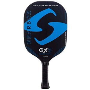 gearbox gx5 power 8.5oz 3-15/16in carbon fiber blue pickleball paddle