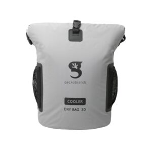 geckobrands 30l backpack dry bag cooler - holds 24 cans or 18 bottles - dry bag backpack with 3-section padded back, perfect for outdoor activities